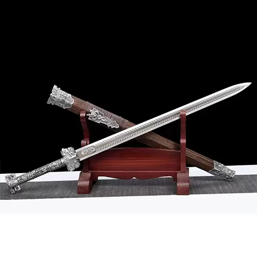 Han King Sword Longquan Town Residence Treasure Sword Eight sided Han Sword Battle Sword Integrated Manganese Steel Long Sword Outdoor Home Decoration Unfinished Blade
