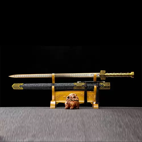 Longquan City Sword and Blade Integrated Hand Forged Film and Television King of Yue Sword Spring and Autumn Han Sword King of Qin Sword and Precious Sword Collection Uncut Blade